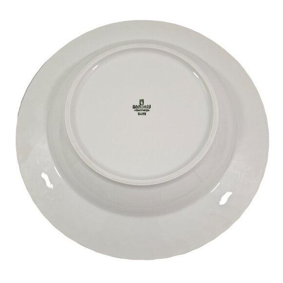 Schonwald Germany White Swirl Rimmed 9” Porcelain Salad Soup Bowls – Set of 4 - Picture 6 of 16